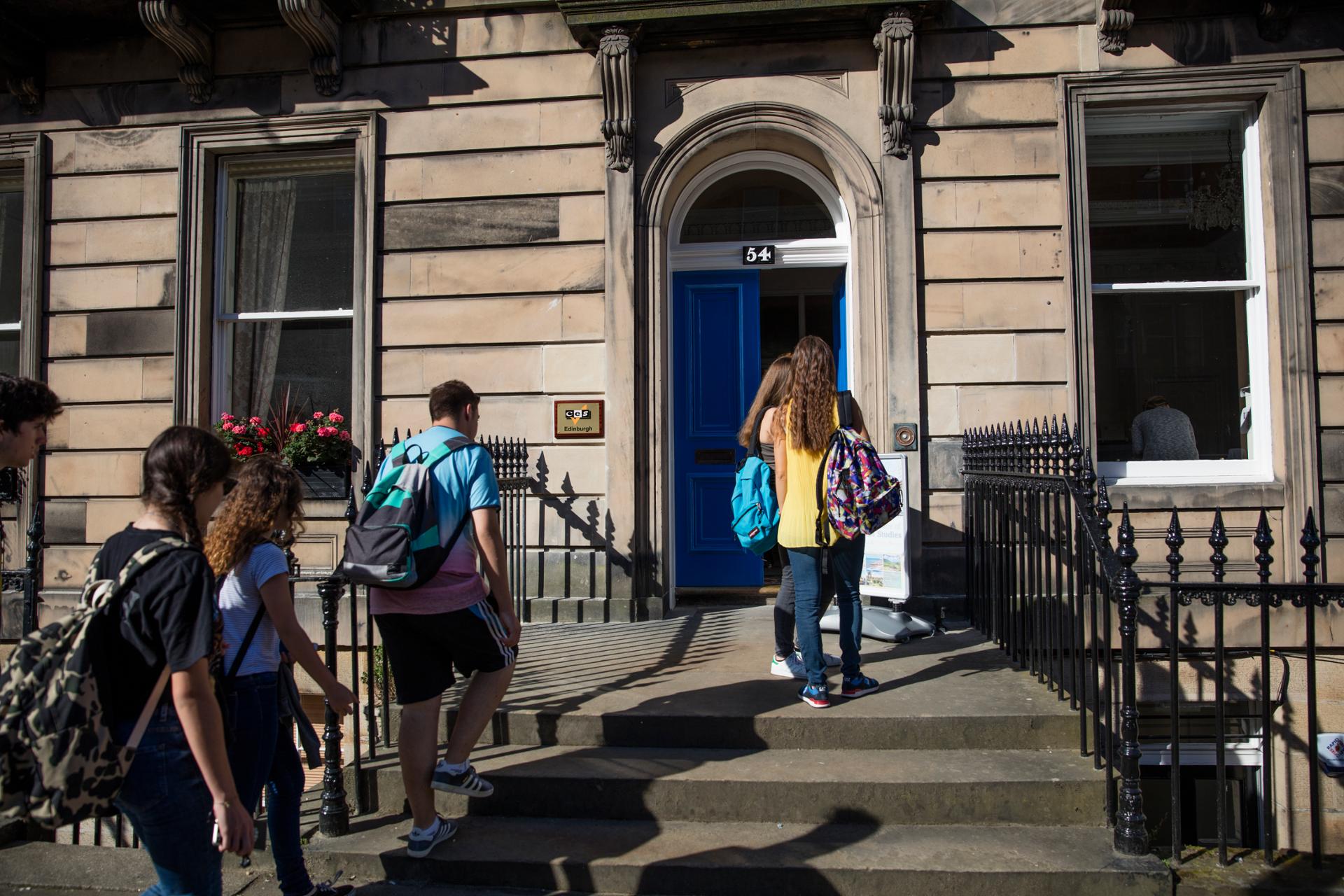 Students walking in to front door of CES Edinburgh.jpg